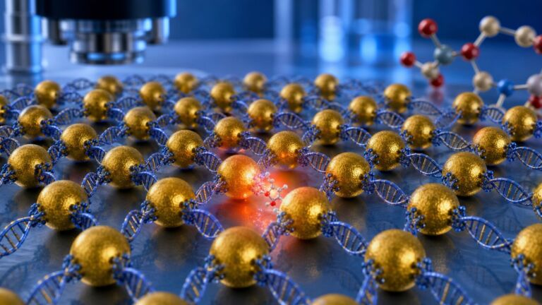 DNAで金ナノ粒子の「隙間」を設計　見えない微量分子を拾う結晶材料の仕組み