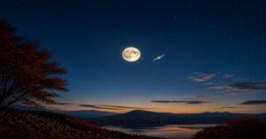 月と土星が並ぶ夜　肉眼と双眼鏡で見える範囲を分ける